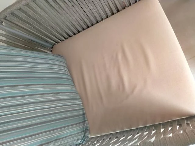 Cleaned sofa cushion detail